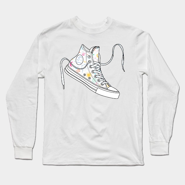 Aquarius high tops - Pastel colours Long Sleeve T-Shirt by MickeyEdwards